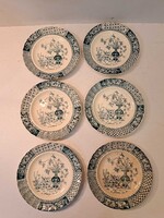 Antik Fischer J jelzett süteményes tányér 6 db hibátlan