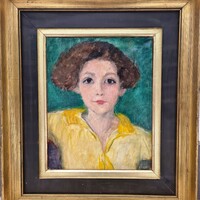 Gráber Margit -Fiatal lány portéja(Önarckép?)