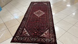 4182 SUPER OLCSÓ Iráni Hamadan kézi gyapjú perzsa szőnyeg 110X285CM