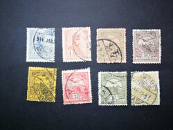 Magyarország 1913 Turul B, 8 db. I