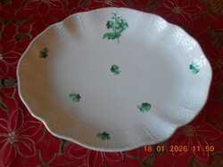 Herendi zöld virág mintás kínáló tál