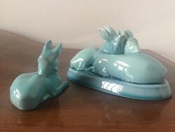 Zsolnay alapmázas őzikék