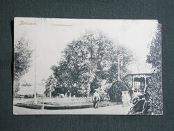 Képeslap,Horvátország,Abbázia,Opatija,Curparkpromenade,tengerparti sétány látkép,részlet,1908-
