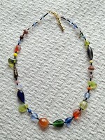 Bohém nyaklánc üveg gyöngyökből