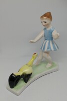 Bodrogkeresztúri kislány kakassal!