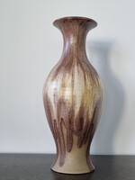 Bod Éva iparművészeti kerámia váza/  matt- fényes kontrasztú mázzal