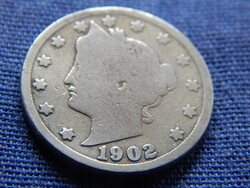 USA Liberty Nickel 5 Cents 1902