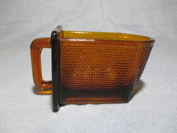 Borostyán színű üveg fűszertartó fiók