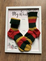 Kézzel kötött raszta zokni