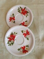 Zsolnay mikulás virágos tányér párban 14 cm