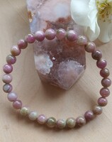 Top minőségű Görögdinnye Turmalin karkötő 6 mm-es szemekből