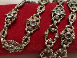 Antik ezüst nyakék akvamarinnal