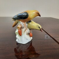 Herendi sárgarigó madárpár figura. Hibátlan.
