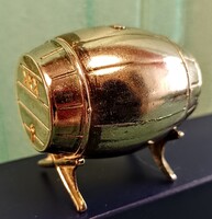 Nikkelezett tömör  réz hordocska - dekoráció, levelnehezek íróasztalnál...