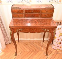 Írószekreter filigrán műalkotás,  XV. Lajos (rokokó) stílusban készült, kedvező áron