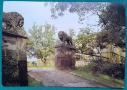 Gyöngyös, Dimitrov népkert, Orczy kastély,  1983, posttiszta képeslap