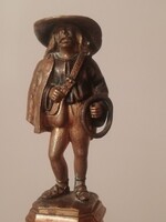 Antik kis méretű bronz szobor, pecsétnyomó