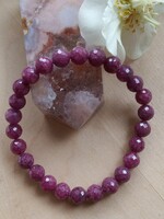 Top minőségű Rubin karkötő 7,5 mm-es fazettált szemekből