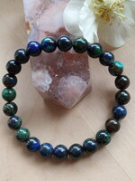 Azurit- Malachit karkötő 8 mm-es szemekből