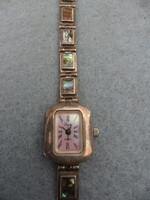 Sterling ezüst Loytee  női koktél óra gyöngyház berakással