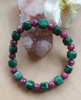 Top minőségű Rubin és Aventurin Fuchsit karkötő