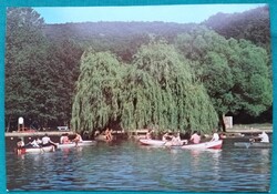 Aba liget, csónakázótó, strand, kemping, horgásztó, Mecsek, 1981, postatiszta képeslap