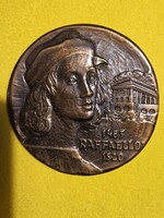Kétoldalas bronzérem.Raffaello.