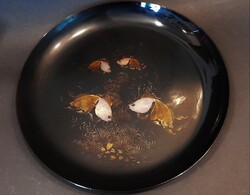 Retró vietnámi kézzel festett aranyhalas műanyag tálca 1.- Ft-ról!!!