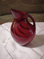 Ökörvérmázas Zsolnay pajzspecsétes eozin kancsó