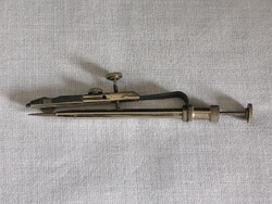 Régi műszaki rajzeszköz csomag (6db): Aránykörző, tuskihúzók, nullkörző