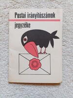 Postai irányítószámok jegyzéke 1972