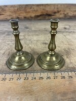 -AV901- Régi Pici Réz Gyertyatartó Pár 7,5 cm