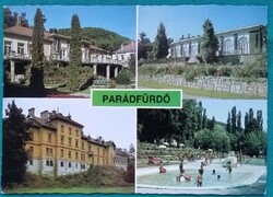 Parádfürdő, kastély, üdülő, gyógyvíz és fürdő, Mátra,  1984, postatiszta képeslap