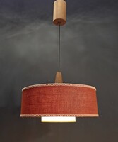 Vintage, mid century modern függőlámpa, teak