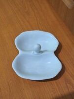 Fehèr porcelàn asztali só ès bors tartó