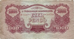 1000 pengő 1944 VH. Eredeti állapot 2.