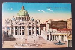 Róma Vatikán Szent Péter Bazilika és tér 1925 képeslap