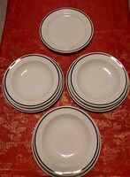 Alföldi Porcelán retró kék sávos porcelán tányér készlet a nosztalgia bűvöletében