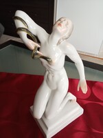 Herendi porcelán Kleopátra halála kiváló jelzéssel, Szilágyi Nagy István mély nyomással!