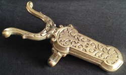 Gyönyörű antik csizma cipő húzó tömör sárga réz régiség gyűjtőknek