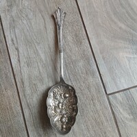 Pazar régi ezüstözött szószos kanál (23,1x5,5 cm)