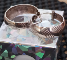 Vésett 925 sterling ezüst fülbevaló karika 2,2 cm