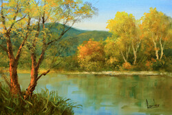 Akciós ár: Lantos György:Őszi Bodrog part 20x30 cm