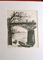 Le Pont des Arts, Párizs – Szajna-parti látkép”