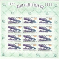 2001. A Mária Valéria Duna-híd újjáépítése - teljes ív MNH/ ** - blokk