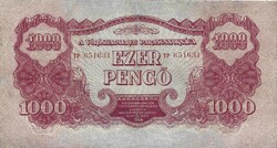 1000 pengő 1944 VH. Restaurált 2.