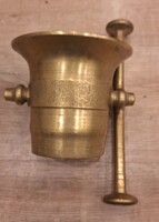 14cm magas nehéz réz mozsár 27cm  törővel