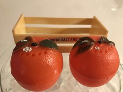 SÓ - BORS SZÓRÓ - USA - NARANCSOK - RETRO - NEM HASZNÁLT  6 x 5 cm - 13 x 6 x 4,5 cm