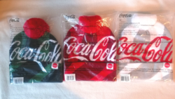 Coca Cola karácsonyi kötött sapka fehér, piros, zöld színben