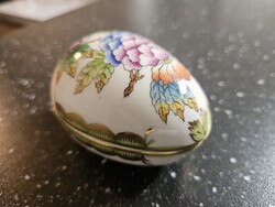 Herendi Viktória (VBO) porcelán tojás bonbonier – 1964 Jubileumi 